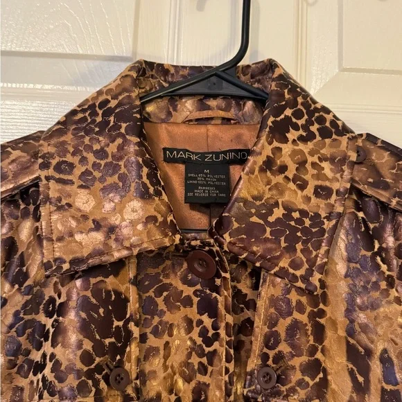 Mark Zunino Leopard Print Button Down Shirt Size M - Picture 3 of 9